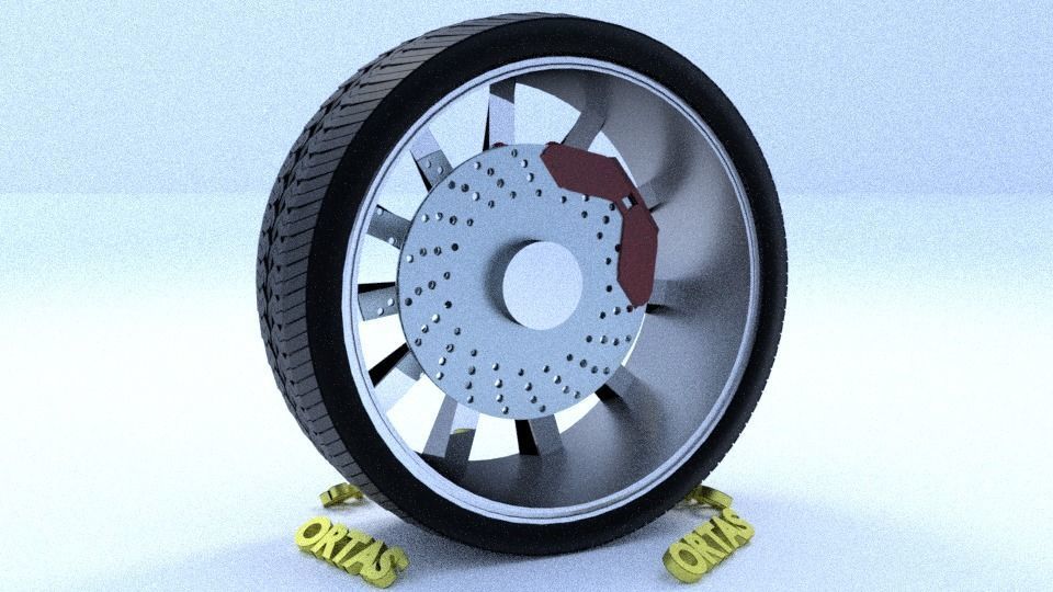 ORTAS CAR RIM 35-36 GAME READY RIM TIRE AND DISC 3D Model Collection_11