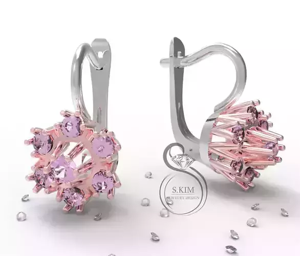 Earrings with brilliants