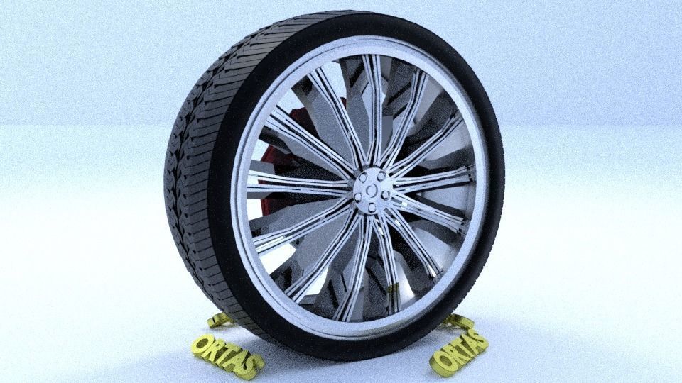 ORTAS CAR RIM 39-40 GAME READY RIM TIRE AND DISC 3D Model Collection_15