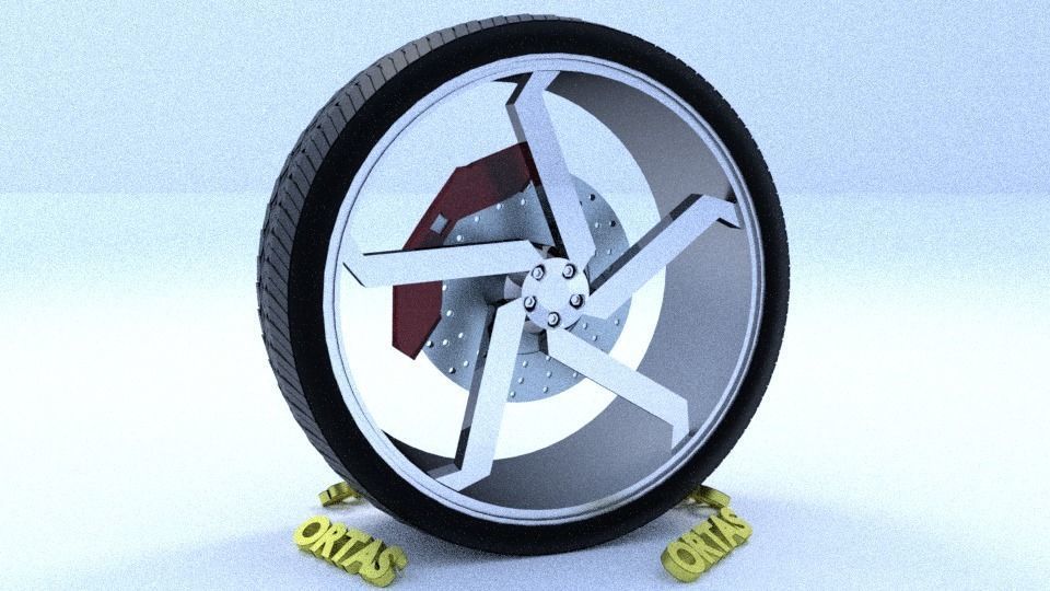 ORTAS CAR RIM 39-40 GAME READY RIM TIRE AND DISC 3D Model Collection_6