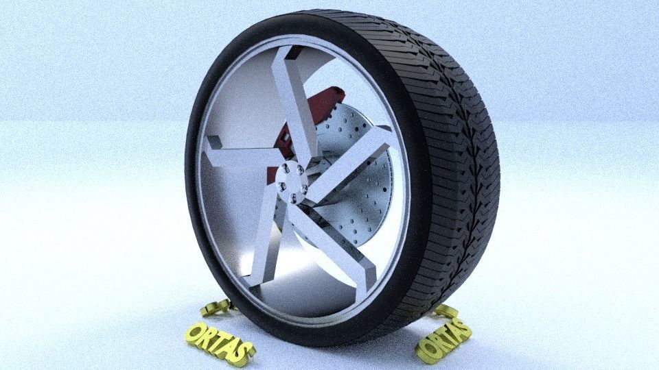 ORTAS CAR RIM 39-40 GAME READY RIM TIRE AND DISC 3D Model Collection_9
