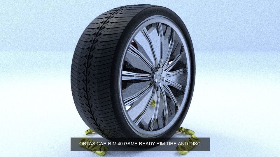 ORTAS CAR RIM 39-40 GAME READY RIM TIRE AND DISC 3D Model Collection_1
