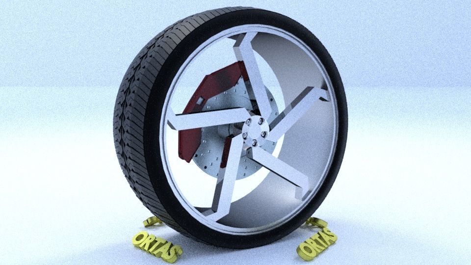 ORTAS CAR RIM 39-40 GAME READY RIM TIRE AND DISC 3D Model Collection_5