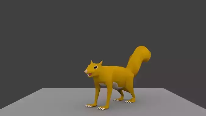 squirrel made in blender lowpoly