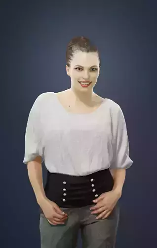 Dream Elegant Caucasian Female Walking 3D model