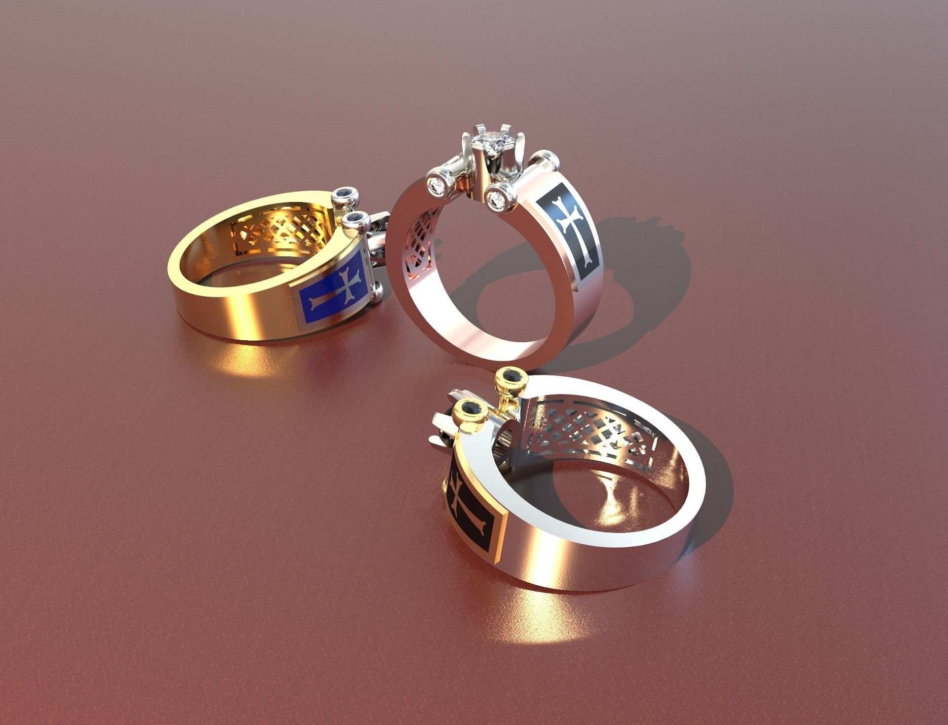 Men Ring              3D print model_3