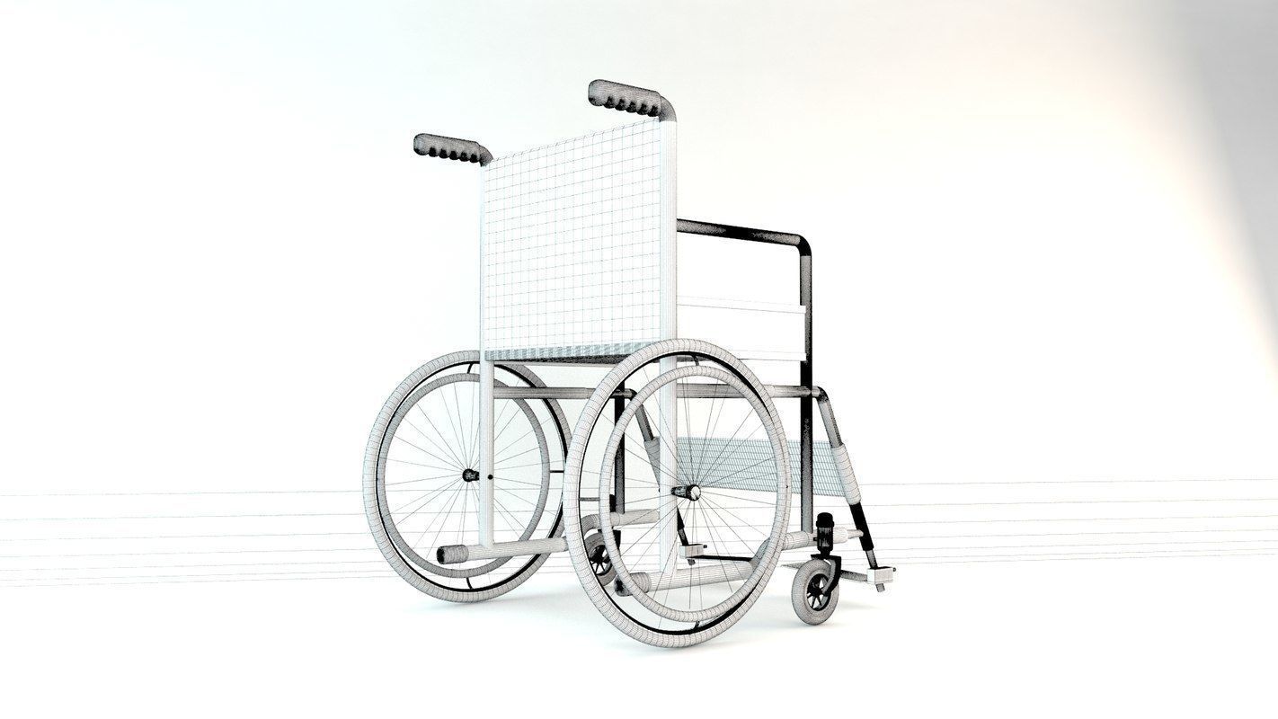 Wheel Chair 3D model_3
