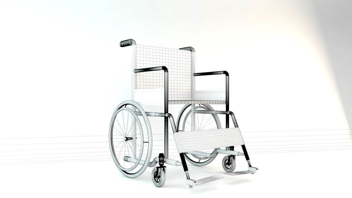 Wheel Chair 3D model_4