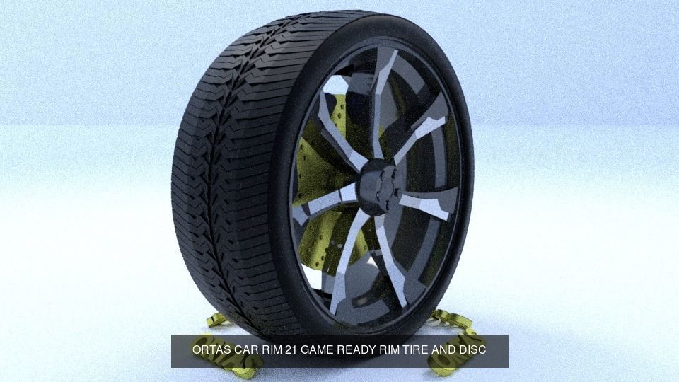ORTAS CAR RIM 21-22-23-24-25 GAME READY RIM TIRE AND DISC 3D Model Collection_5