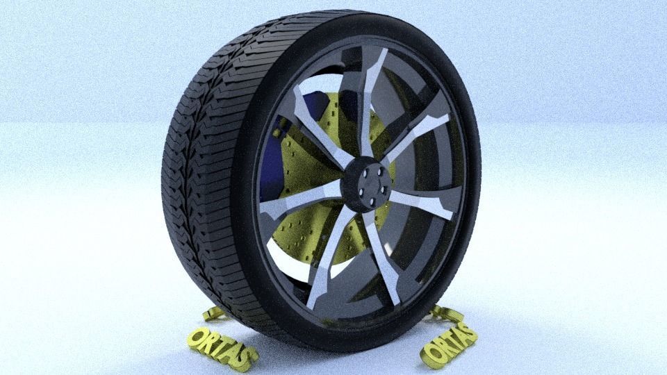 ORTAS CAR RIM 21-22-23-24-25 GAME READY RIM TIRE AND DISC 3D Model Collection_9