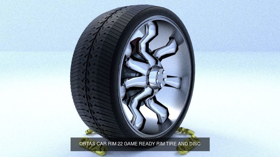 ORTAS CAR RIM 21-22-23-24-25 GAME READY RIM TIRE AND DISC 3D Model Collection_4