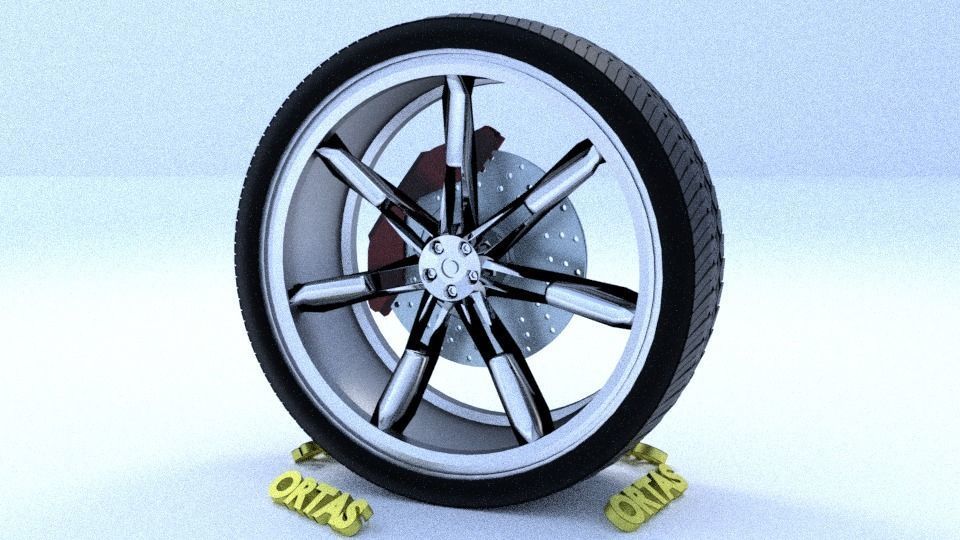 ORTAS CAR RIM 21-22-23-24-25 GAME READY RIM TIRE AND DISC 3D Model Collection_32