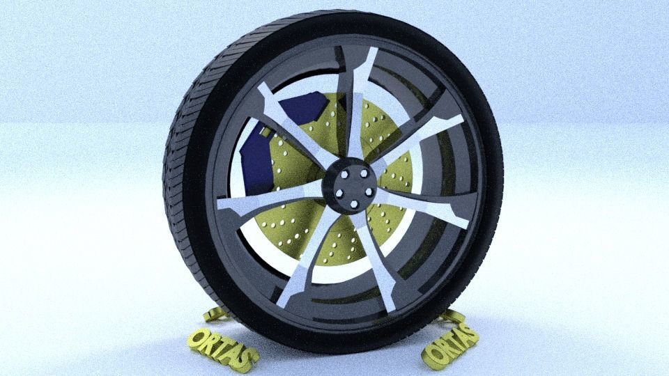 ORTAS CAR RIM 21-22-23-24-25 GAME READY RIM TIRE AND DISC 3D Model Collection_8