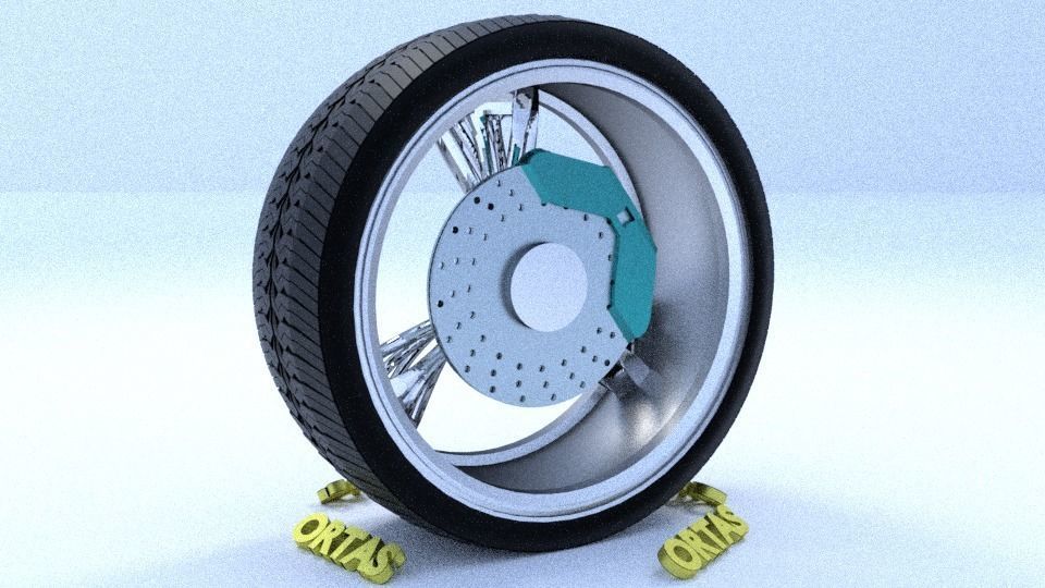 ORTAS CAR RIM 21-22-23-24-25 GAME READY RIM TIRE AND DISC 3D Model Collection_50