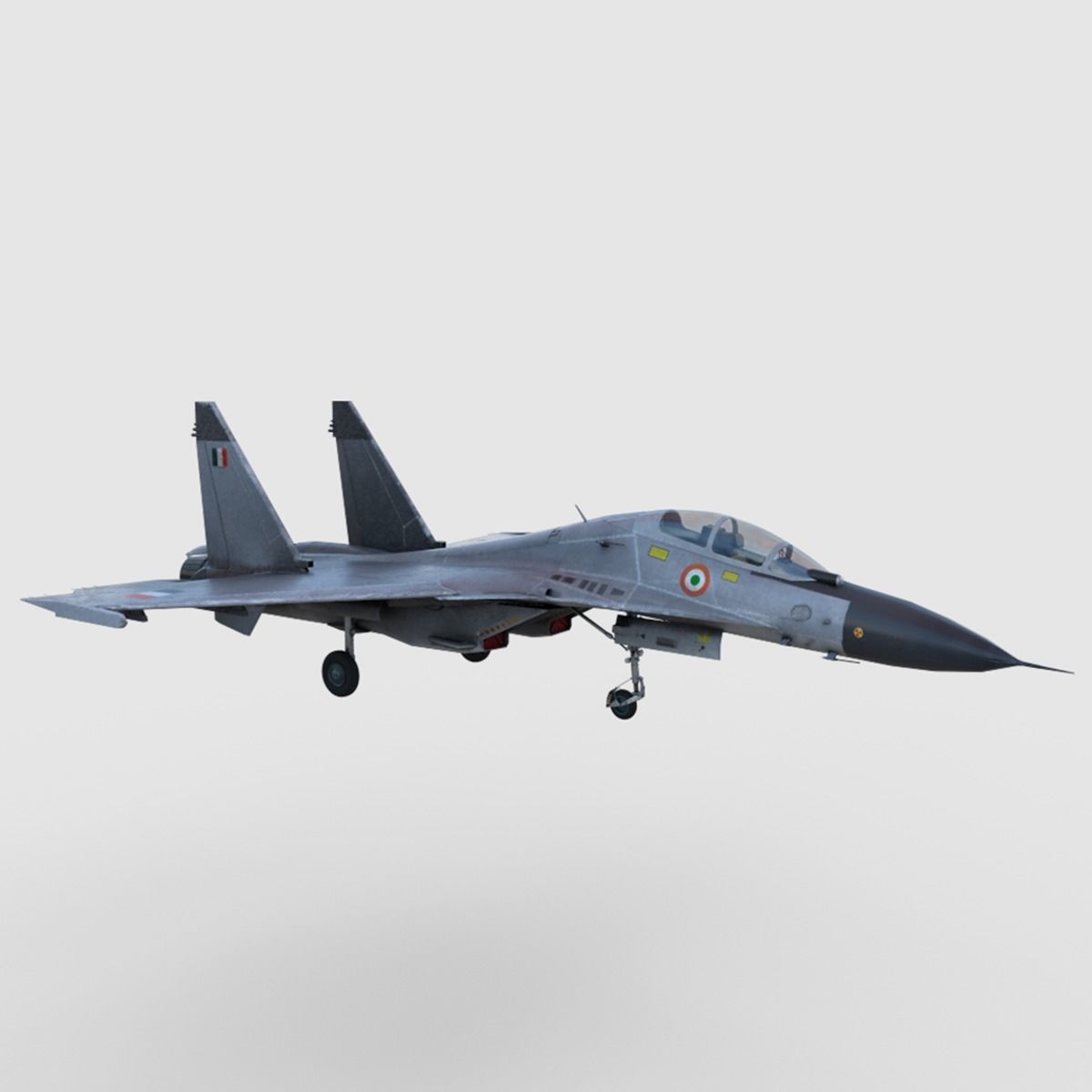 Sukhoi Su-30 MKI Low-poly 3D model_4