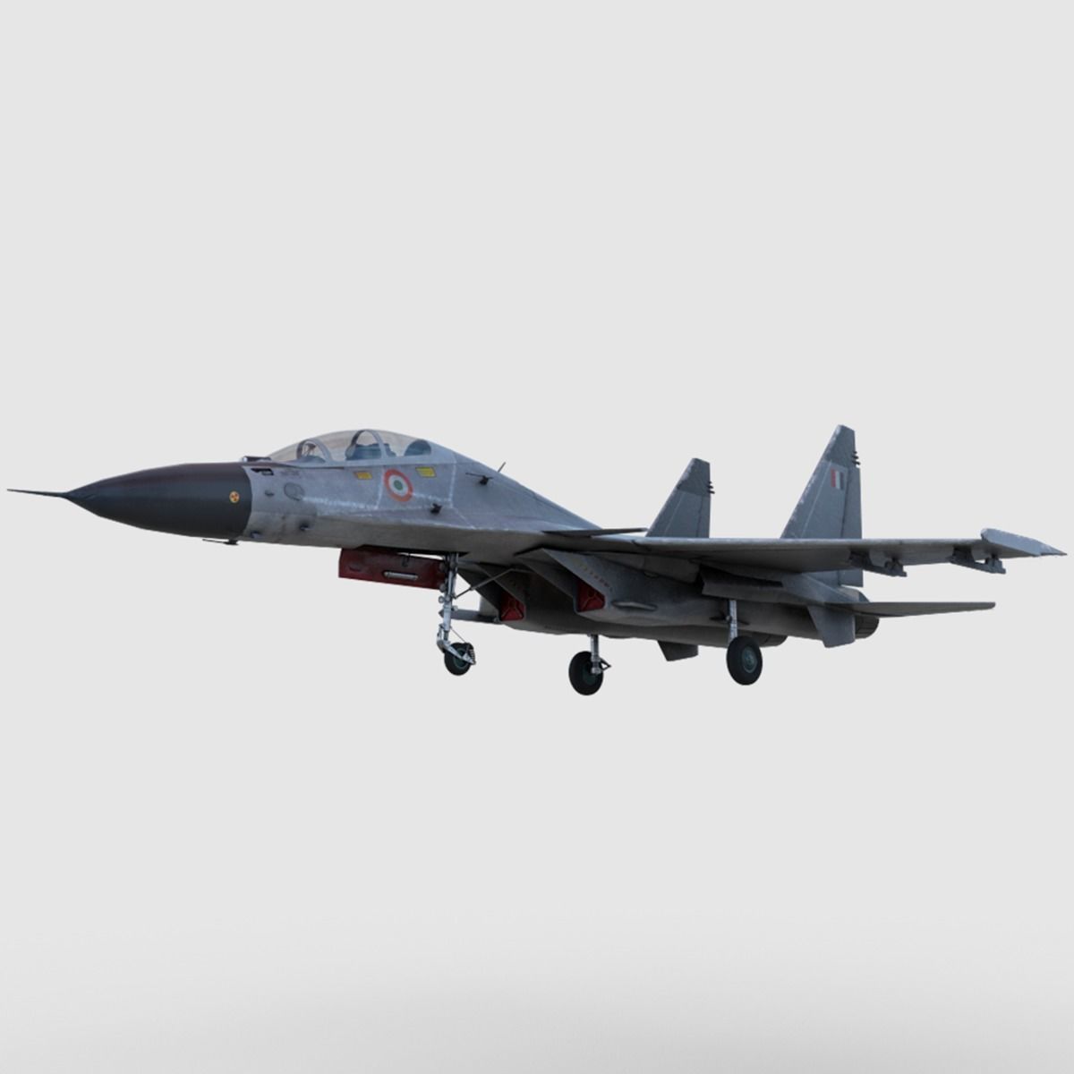 Sukhoi Su-30 MKI Low-poly 3D model_2