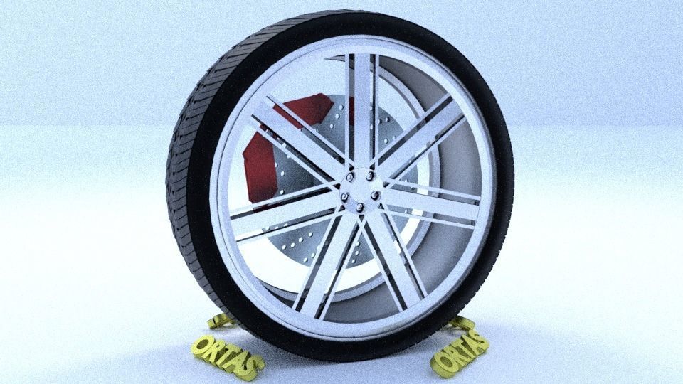 ORTAS CAR RIM 26-27-28-29-30 GAME READY RIM TIRE AND DISC 3D Model Collection_35