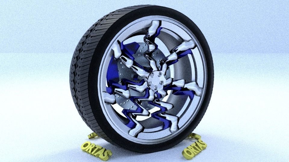 ORTAS CAR RIM 26-27-28-29-30 GAME READY RIM TIRE AND DISC 3D Model Collection_52