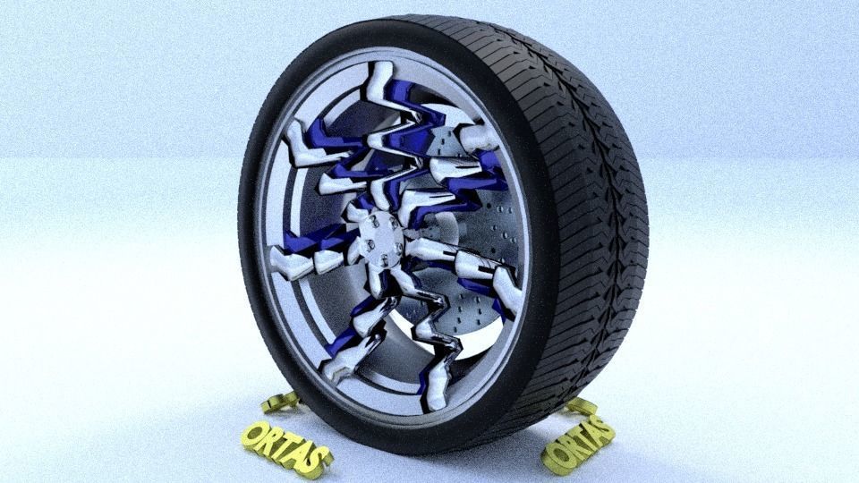ORTAS CAR RIM 26-27-28-29-30 GAME READY RIM TIRE AND DISC 3D Model Collection_47