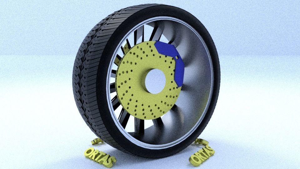 ORTAS CAR RIM 26-27-28-29-30 GAME READY RIM TIRE AND DISC 3D Model Collection_22