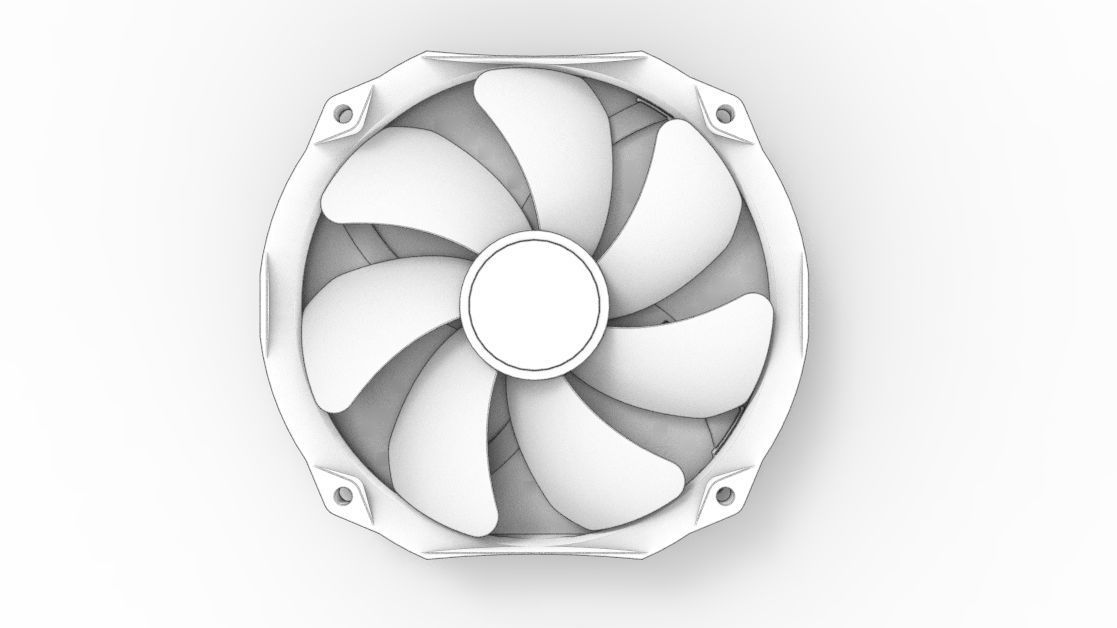 Thermalright TY-140 140mm PC Fan 3D model_5