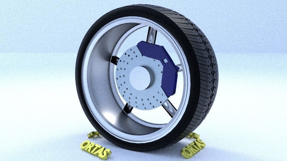 ORTAS CAR RIM 31-32-33-34-35 GAME READY RIM TIRE AND DISC 3D Model Collection_35