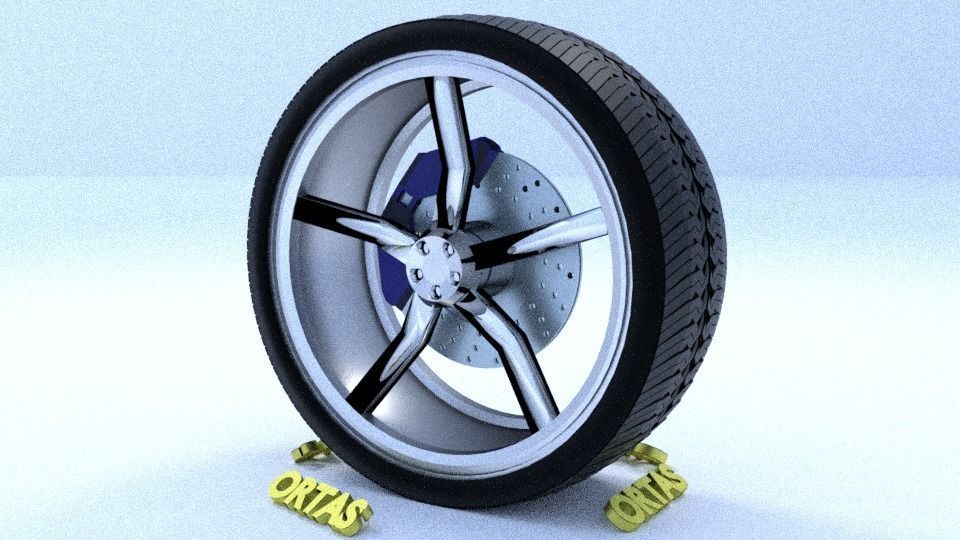 ORTAS CAR RIM 31-32-33-34-35 GAME READY RIM TIRE AND DISC 3D Model Collection_31