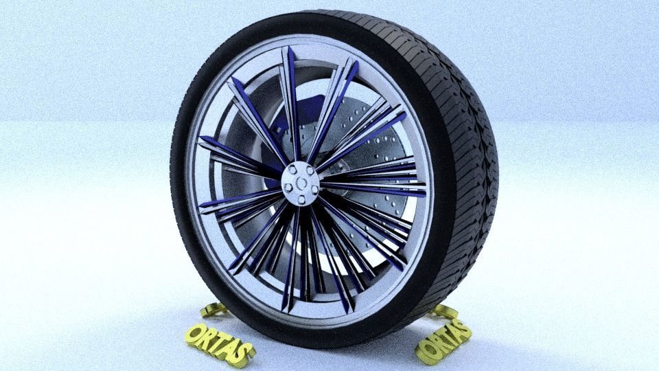 ORTAS CAR RIM 31-32-33-34-35 GAME READY RIM TIRE AND DISC 3D Model Collection_43