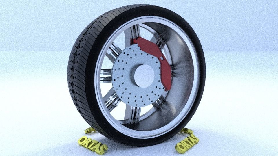ORTAS CAR RIM 31-32-33-34-35 GAME READY RIM TIRE AND DISC 3D Model Collection_25