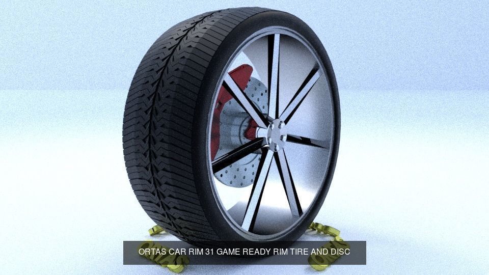ORTAS CAR RIM 31-32-33-34-35 GAME READY RIM TIRE AND DISC 3D Model Collection_5