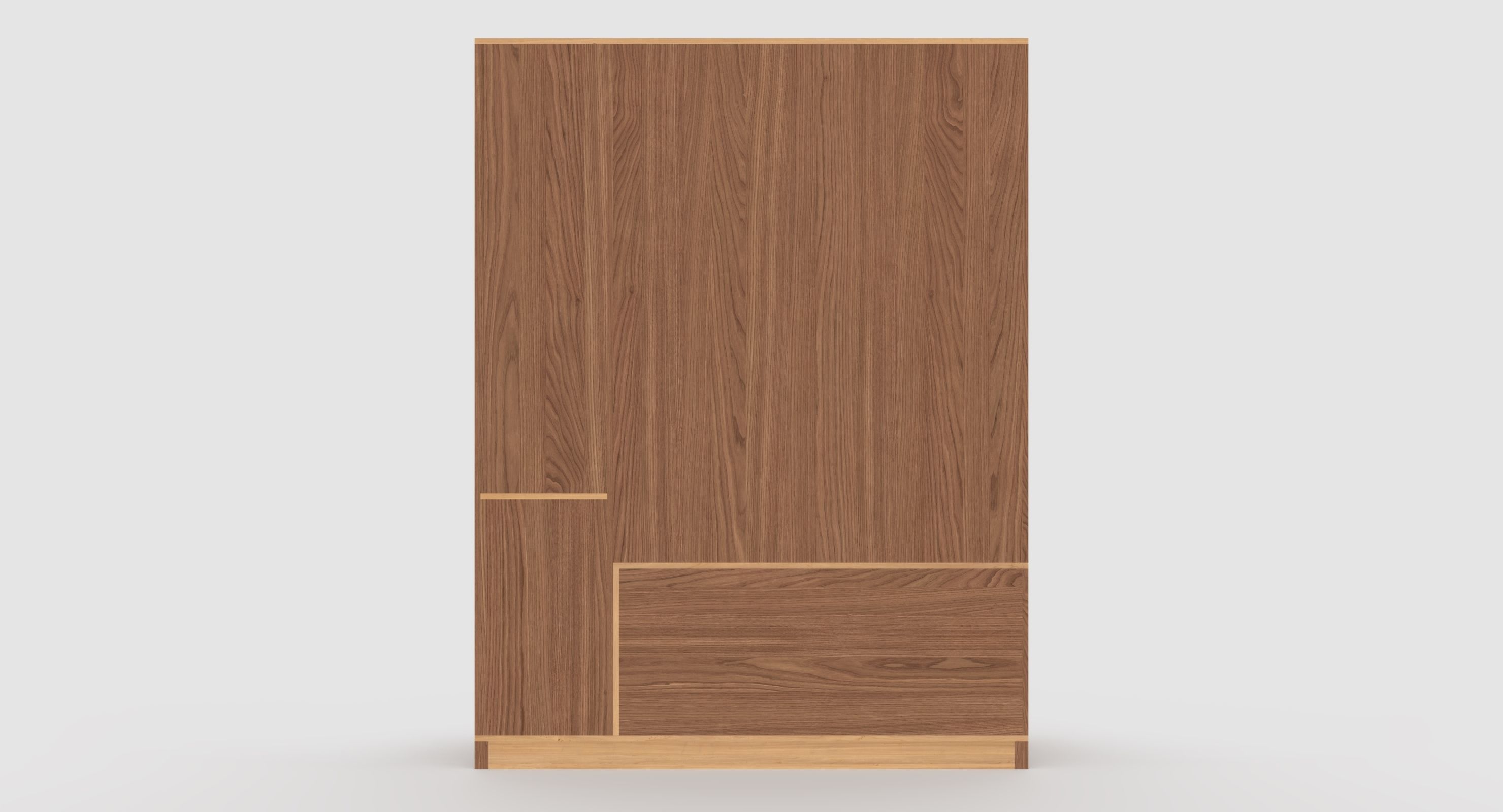 hallway 8 wooden cabinet with drawers and shelves 3D model_6