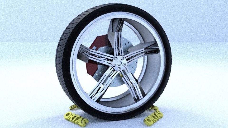 ORTAS CAR RIM 36-37-38-39-40 GAME READY RIM TIRE AND DISC 3D Model Collection_9