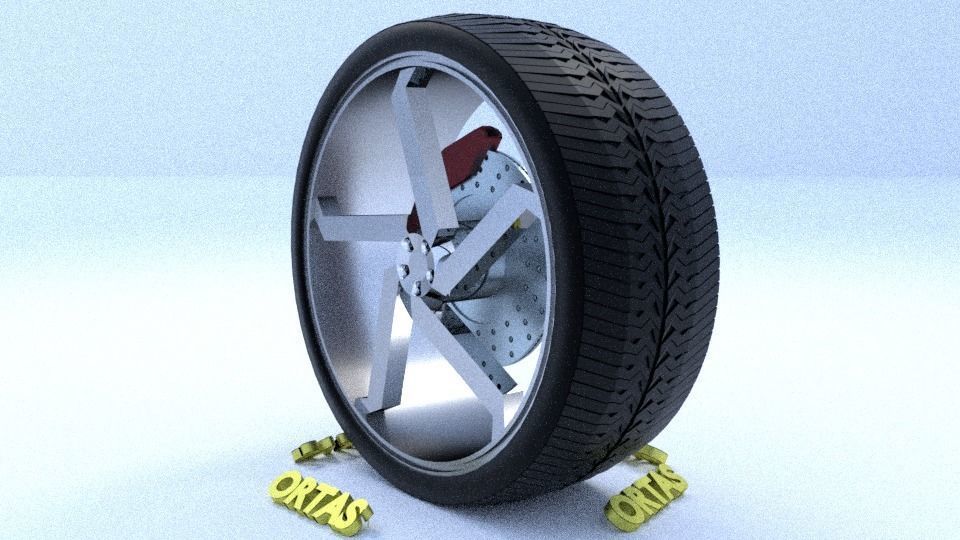 ORTAS CAR RIM 36-37-38-39-40 GAME READY RIM TIRE AND DISC 3D Model Collection_42