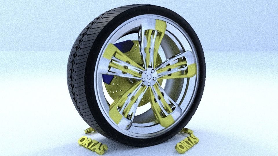 ORTAS CAR RIM 36-37-38-39-40 GAME READY RIM TIRE AND DISC 3D Model Collection_27