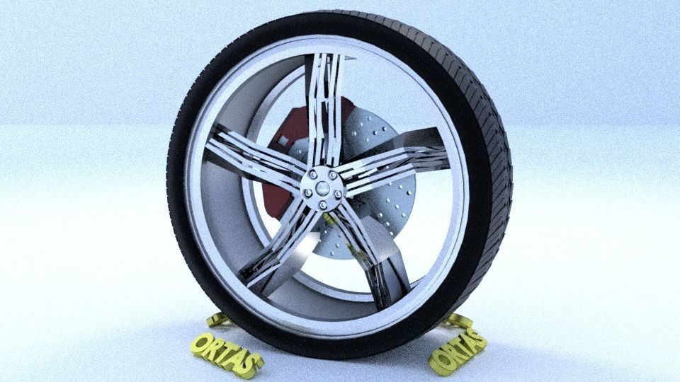 ORTAS CAR RIM 36-37-38-39-40 GAME READY RIM TIRE AND DISC 3D Model Collection_10