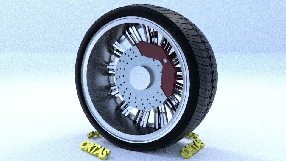 ORTAS CAR RIM 36-37-38-39-40 GAME READY RIM TIRE AND DISC 3D Model Collection_55