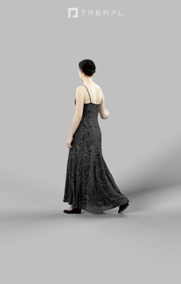 Eternal Elegant Caucasian Female Walking And Talking 3D model_7
