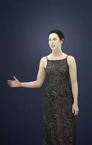 Eternal Elegant Caucasian Female Walking And Talking 3D model