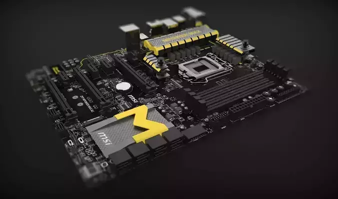 MSI Z97 MPower Max AC LGA 1150 Motherboard 3D model