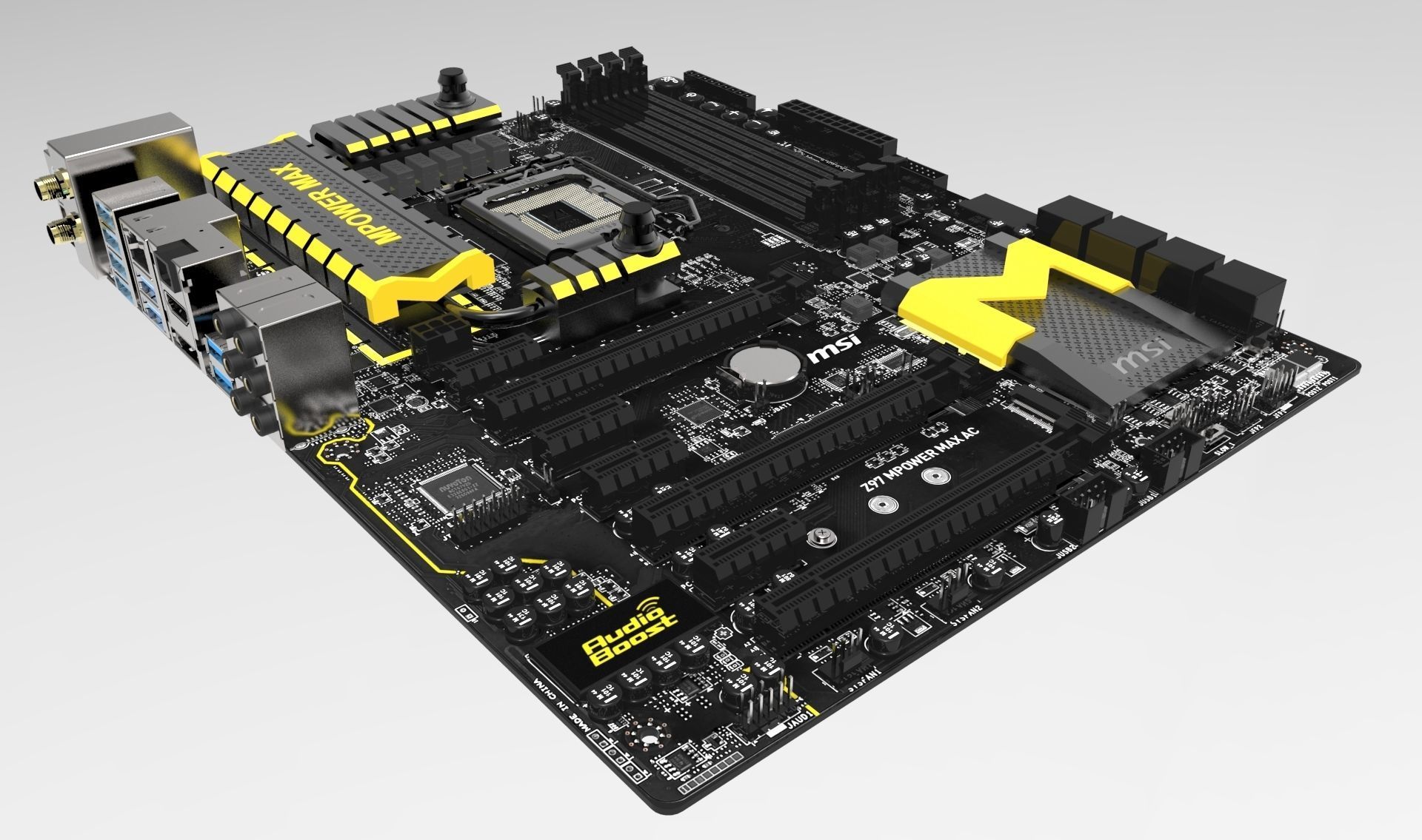 MSI Z97 MPower Max AC LGA 1150 Motherboard 3D model_5