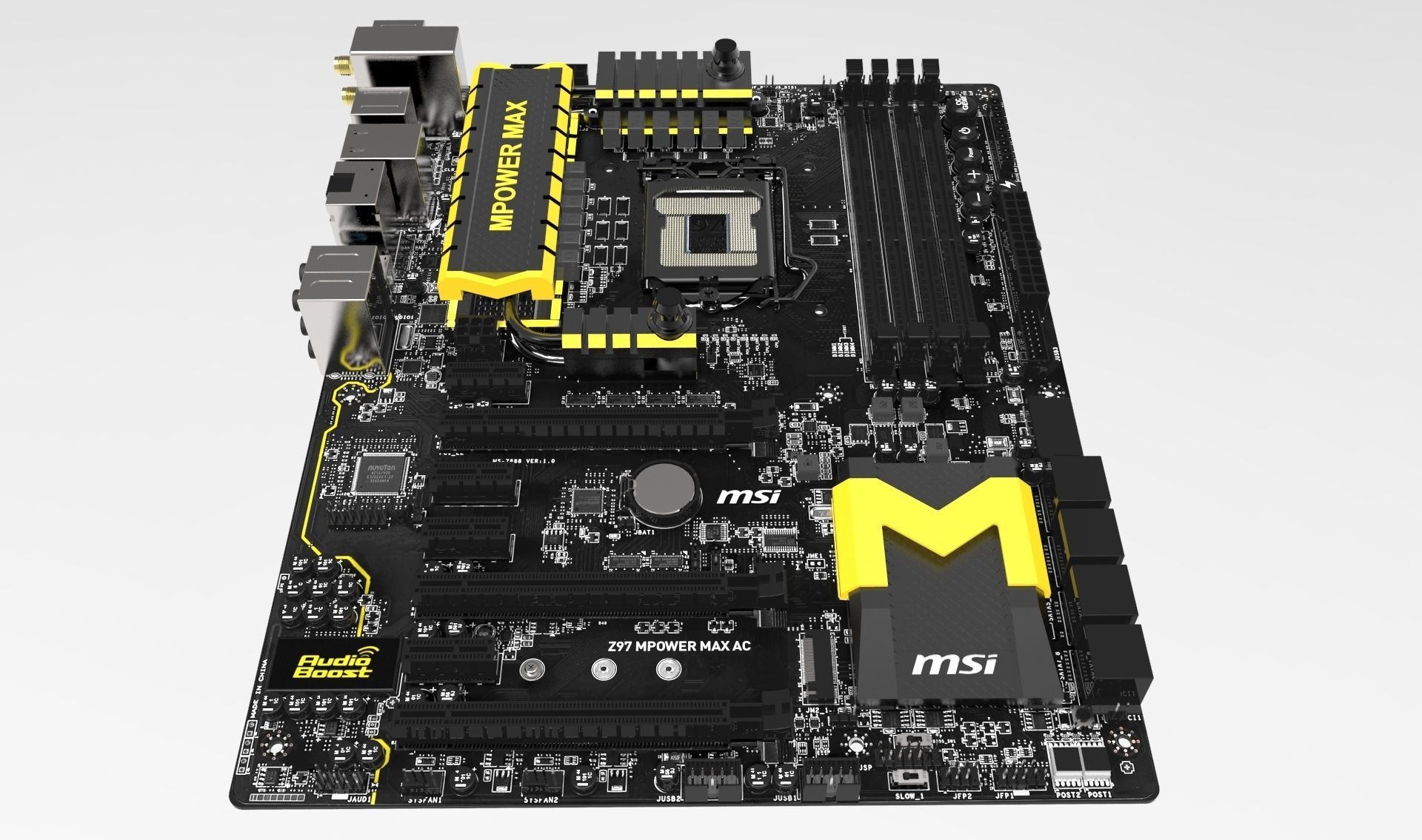 MSI Z97 MPower Max AC LGA 1150 Motherboard 3D model_4