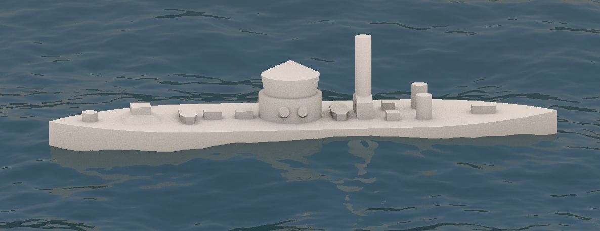 USS Monitor 1862 Free 3D print model_4