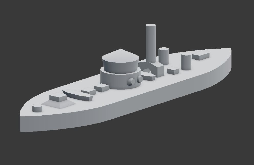 USS Monitor 1862 Free 3D print model_28
