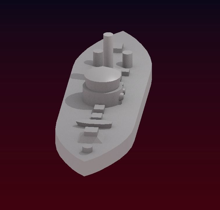 USS Monitor 1862 Free 3D print model_25