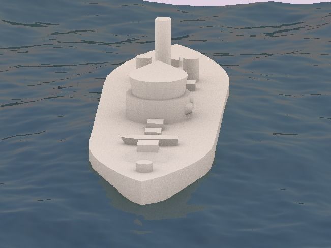 USS Monitor 1862 Free 3D print model_15