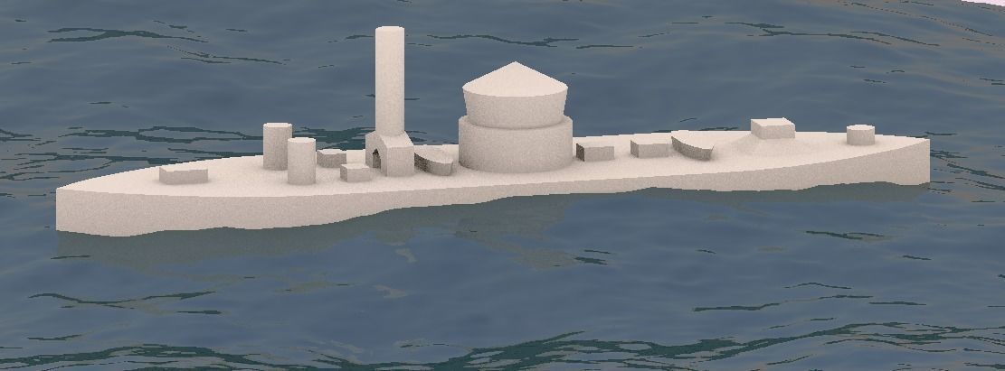 USS Monitor 1862 Free 3D print model_11
