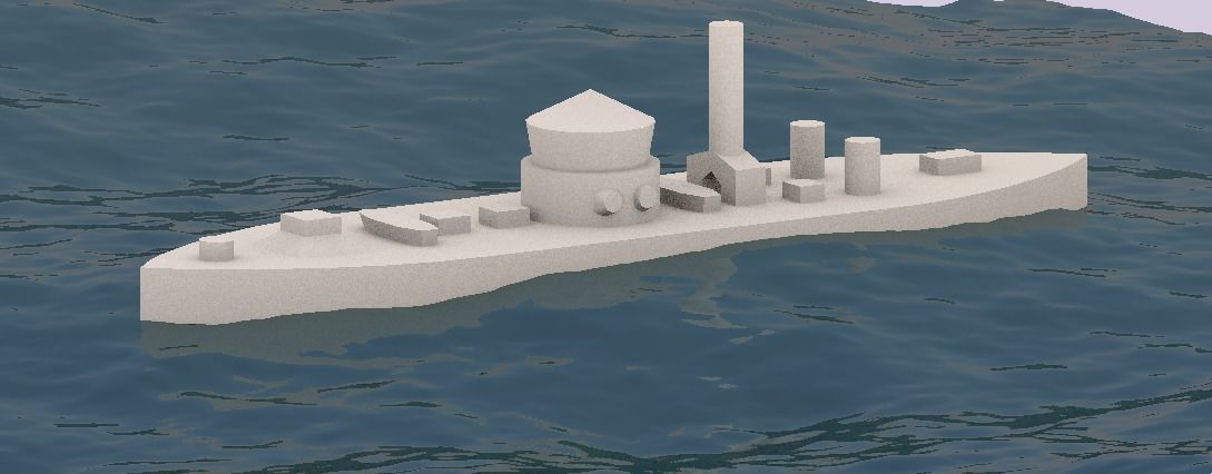 USS Monitor 1862 Free 3D print model_2
