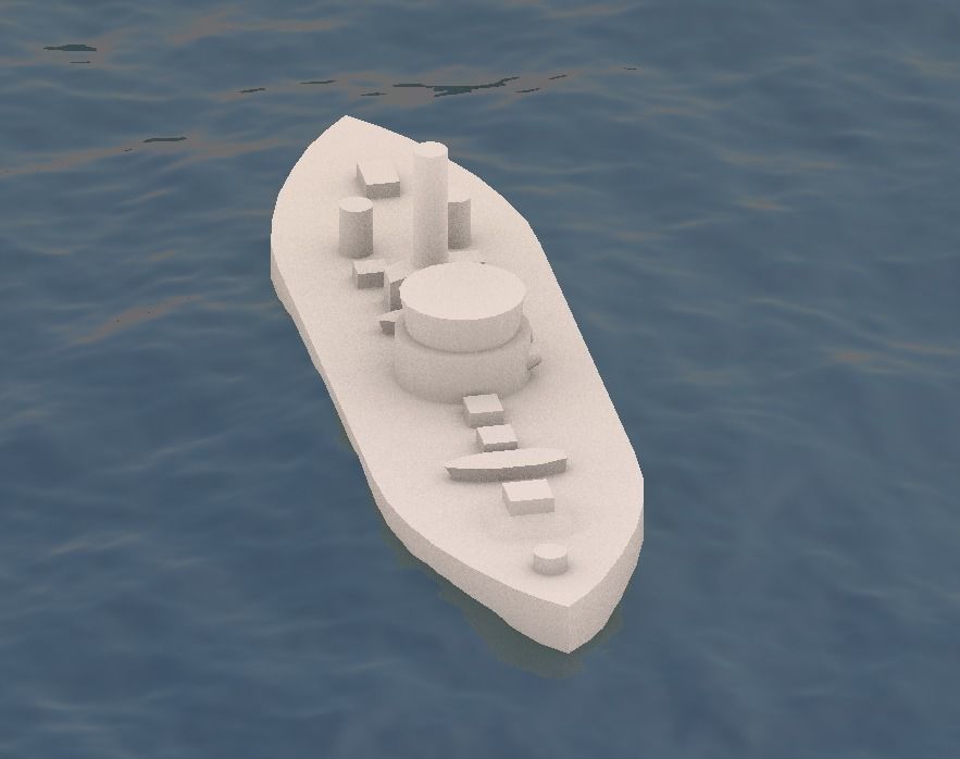 USS Monitor 1862 Free 3D print model_14