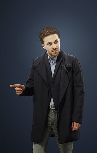 Flow Elegant Caucasian Male Walking While Pointing 3D model