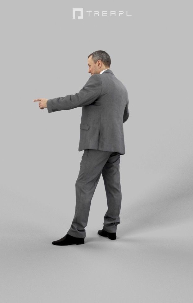 Fortitude Business Male Standing While Introducing Someone 3D model_7